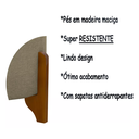 Ver imagem 5 de Kit 2 Puff Banqueta Thor Tecido Linho Bege/caramelo para Salas e Ambientes