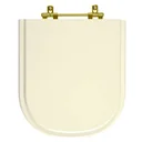Ver imagem 1 de Assento Sanitário Poliéster Vogue Plus Creme Com Ferragem Dourada