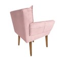 Ver imagem 3 de Poltrona Decoratica Livia Suede Rosa Bebe - Dominic Decor