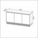 Ver imagem 4 de Aparador Buffet 3 Portas 1 Gav Cr50005 Natural/Off White