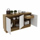 Ver imagem 3 de Aparador Buffet 3 Portas 1 Gav Cr50005 Natural/Off White