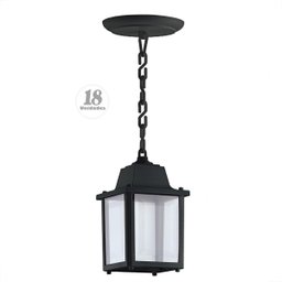 18 Luminária Pendente Teto Externo Vintage Colonial Preto Sacada Beirado Alz14 - 1