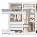 Ver imagem 7 de Guarda Roupa Casal 6 Portas Vidro Refleta e 6 Gavetas 100% MDF com LED Imperiale Premium Yescasa