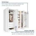 Ver mais imagens de Guarda Roupa Casal 6 Portas Vidro Refleta e 6 Gavetas 100% MDF com LED Imperiale Premium Yescasa