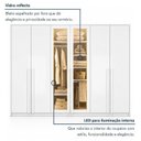 Ver imagem 5 de Guarda Roupa Casal 6 Portas Vidro Refleta e 6 Gavetas 100% MDF com LED Imperiale Premium Yescasa