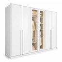 Ver imagem 2 de Guarda Roupa Casal 6 Portas Vidro Refleta e 6 Gavetas MDF com LED Imperiale Premium