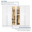 Ver imagem 5 de Guarda Roupa Casal 6 Portas Vidro Refleta e 6 Gavetas MDF com LED Imperiale Premium