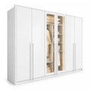 Ver imagem 2 de Guarda Roupa Casal 6 Portas Vidro Refleta e 6 Gavetas MDF com LED Imperiale Premium