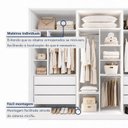 Ver imagem 7 de Guarda Roupa Casal 6 Portas Vidro Refleta e 6 Gavetas MDF com LED Imperiale Premium