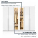 Ver imagem 5 de Guarda Roupa Casal 6 Portas Vidro Refleta e 6 Gavetas MDF com LED Imperiale Premium