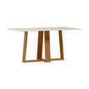 Ver imagem 3 de Conjunto Sala de Jantar Mesa Rubi 160x90 com 6 Cadeiras Ana Ype/off White/veludo Nude - Nc