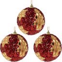Ver imagem 1 de Kit 30 Enfeite Bolas Natalina Árvore Natal Artesanal Estrela
