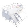 Cama Solteiro Mdf Bp com Escadinha/escorrega 02 Gavetas 03 Grades e Cabeceira Megamobilia - 3