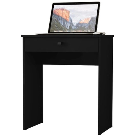 Mesa Escrivaninha 1 Gaveta 68 cm Essencial Preto Rudk
