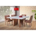 Ver imagem 2 de Mesa de Jantar Quadrada de Madeira Magnum 140 Cm X 140cm Castanho