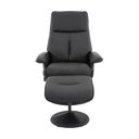 Ver imagem 5 de Poltrona de Massagem Reclinável e Giratória Arizona com Apoio de Pés Pu Preto G56 - Gran Belo