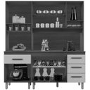 Ver imagem 2 de Kit de Cozinha 9 Portas 4 Gavetas com Nicho Vitorina Savana/Preto