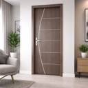 Ver imagem 1 de Porta Imbuia Frisada 80cm com Fechadura e Dobradiça