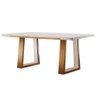 Mesa de Jantar Base Madeira Maciça - Real-2,20 x 1,10 metros - Requinte Salas - 1