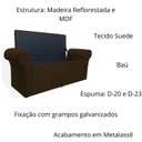 Ver imagem 3 de Calçadeira Sapatos Baú Cancun Estofada 195 Cm King Suede