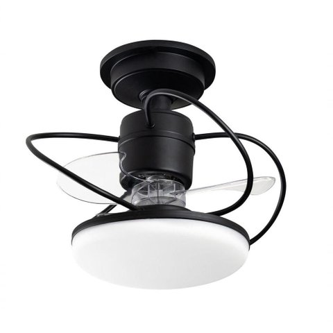 Ventilador de Teto Treviso Preto Fosco Elegance Led Bivolt