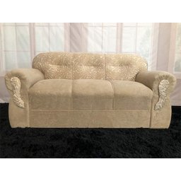 Sofá 2 e 3 Lugares Bege com Floral 602/322 Viena - 3