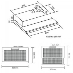 Depurador Slim Safanelli 60cm Inox 220V - 4 Depurador Slim Safanelli 60cm Inox 220V - 4