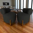 Ver mais imagens de Kit 2 Poltronas Decorativa Mônaco Suede Preto