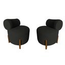 Ver imagem 1 de Kit 2 Poltronas Decorativa Mônaco Suede Preto