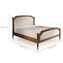 Ver imagem 2 de Cama de Casal Gold Estofada Mmj-cl Cl-mel/creme (veludo) Casal - 1,38m Largura