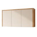 Ver imagem 2 de Armário Aéreo para Cozinha 3 Portas MDF 120cm Nobre Bege/Cinamomo/Off White