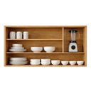 Ver mais imagens de Armário Aéreo para Cozinha 3 Portas MDF 120cm Nobre Bege/Cinamomo/Off White