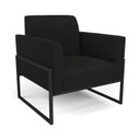 Ver mais imagens de Sofá Namoradeira com Poltrona Base Industrial Alta Preto Marisa Linho D03 - D\'rossi Cor A79 Preto