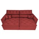 Ver imagem 5 de Sofá Retrátil e Reclinável 2.72M com Molas Cama Inbox Estilo Suede Velusoft Vermelho