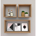 Ver imagem 1 de Kit com 3 Nichos Decoração Quarto Madeira Retângular