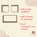 Ver imagem 5 de Kit com 3 Nichos Decoração Quarto Madeira Retângular