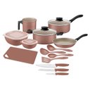Ver imagem 1 de Kit Cozinha Tramontina 14 Peças em Alumínio Starflon Max Mocaccino