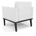 Ver imagem 7 de Poltrona Decorativa Karen Pés Fixo em Madeira Preto Pu Branco G19 - Gran Belo