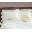Ver imagem 2 de Colcha Casal Queen 4 Peças Cobre Leito Renda Brisa:palha