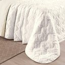 Ver imagem 2 de Cobre Leito Casal Padrão Aveline Micropercal 300 Fios 3 Peças - Off White