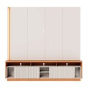 Ver mais imagens de Home Estante Orlo 200cm Tv até 75 Fitas Led Portas Deslizantes Mdp/mdf Off White/freijó G73 - Gran B