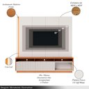 Ver imagem 3 de Home Estante Orlo 200cm Tv até 75 Fitas Led Portas Deslizantes Mdp/mdf Off White/freijó G73 - Gran B