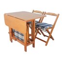 Ver imagem 6 de Conjunto Prático Mesa e 4 Cadeiras Dobrável Mel, Estofado Bar-cozinha-lazer-varanda ( Quadrado Oval