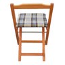 Conjunto Prático Mesa e 4 Cadeiras Dobrável Mel, Estofado Bar-cozinha-lazer-varanda ( Quadrado Oval - 14