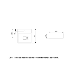 Cuba Roca Apoio C/mesa Terra T9 400x400 Black Matte A32787t080 - 2