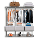 Ver imagem 1 de Guarda Roupa Closet Aramado Modulado Gaveta Mdf 1,90m - Branco