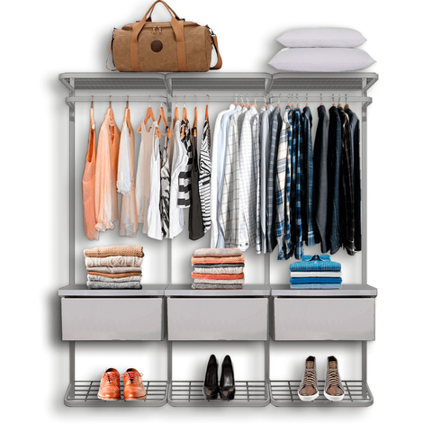 Guarda Roupa Closet Aramado Modulado Gaveta Mdf 1,90m - Branco