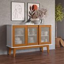 Ver imagem 1 de Buffet Zenit Sporting 3 Portas MDF 125cm Branco Nature Casah