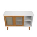 Ver imagem 3 de Buffet Zenit Sporting 3 Portas MDF 125cm Branco Nature Casah