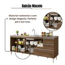 Ver imagem 2 de Balcão para Pia de 1,80 Mt Maceio com Gavetão Castanho